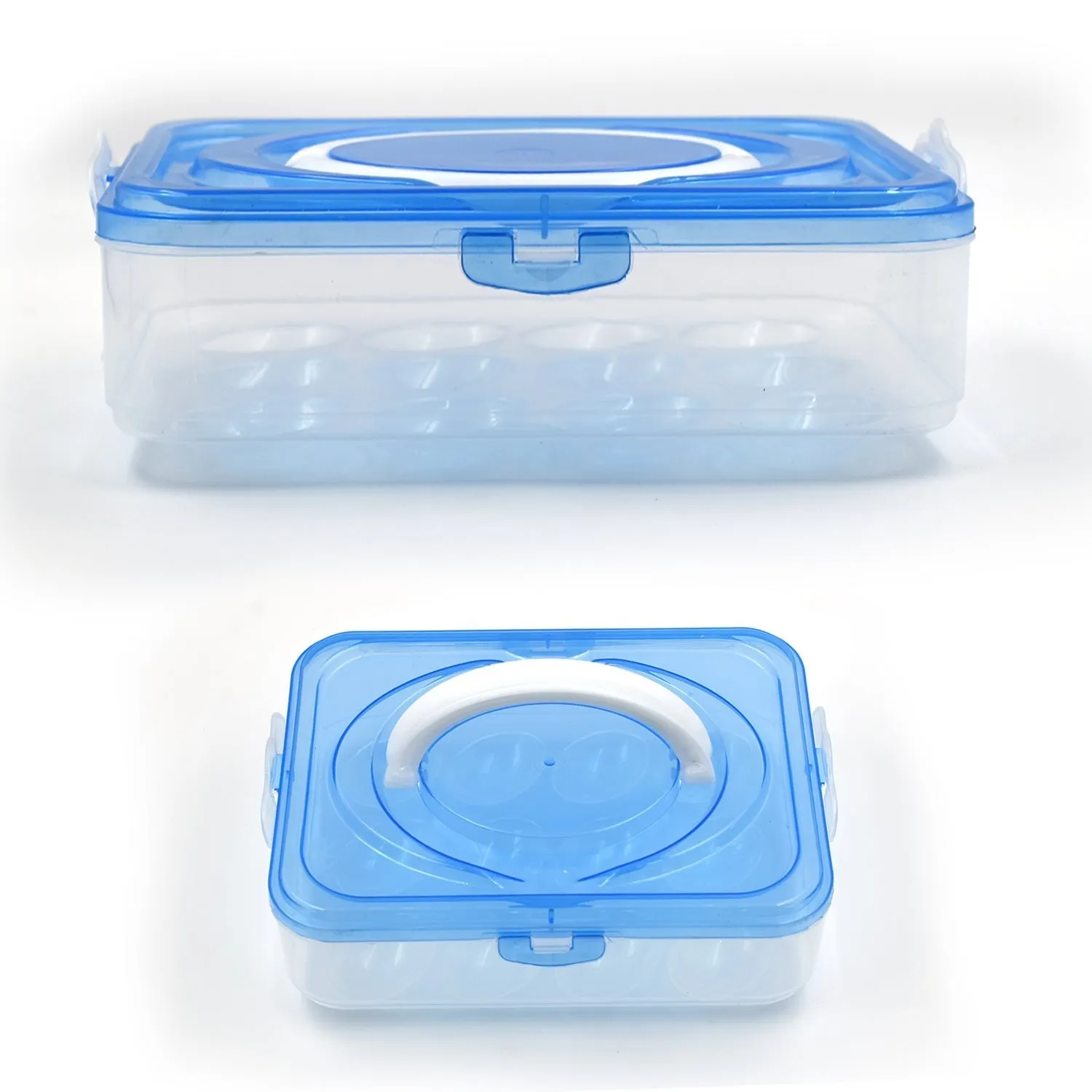 2642 Plastic Kitchen Refrigerator Egg Storage 12 Grid 1 Layer Egg Container