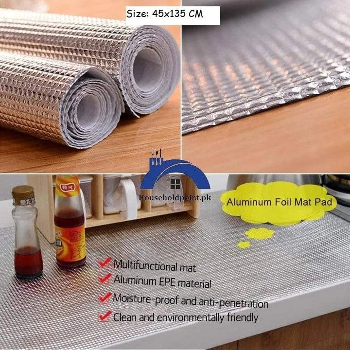 Aluminum Anti Slip Drawer Mat (45x135CM) (Pack of 2 Rolls)