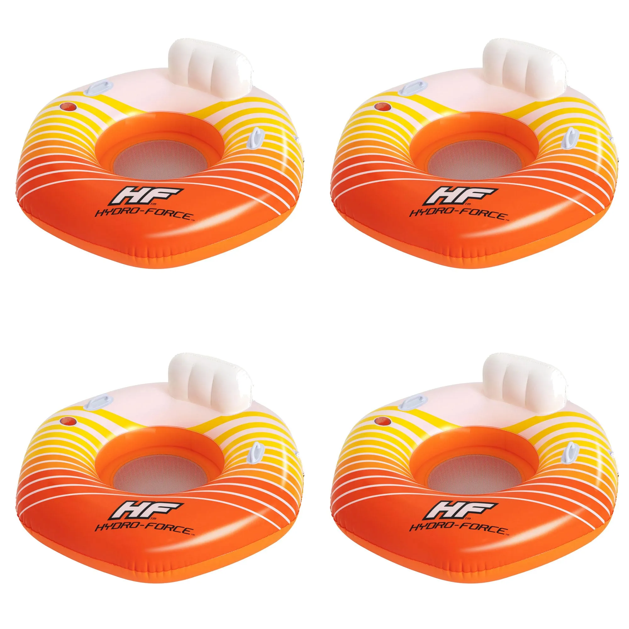 Bestway Hydro-Force Sunkissed Inflatable Tube for Pool, River, Beach, 4 Pack