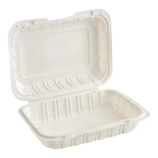 *BULK* 9"X6" Eco Friendly Microwavable , Food Containers with Clamshell Hinged Lid