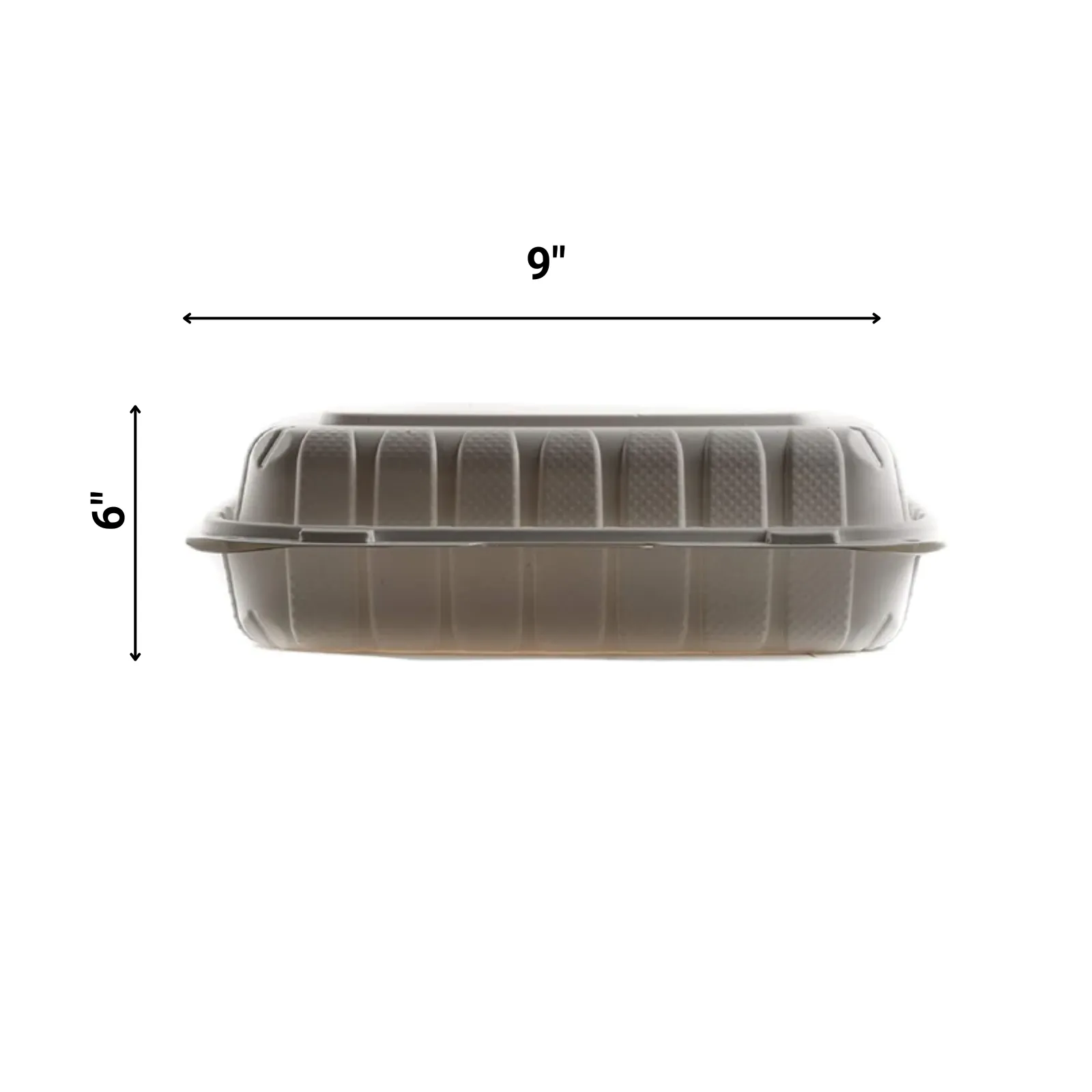 *BULK* 9"X6" Eco Friendly Microwavable , Food Containers with Clamshell Hinged Lid