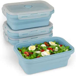 Collapsible Food Storage Containers (Large 4pk) - Silicone Food Storage