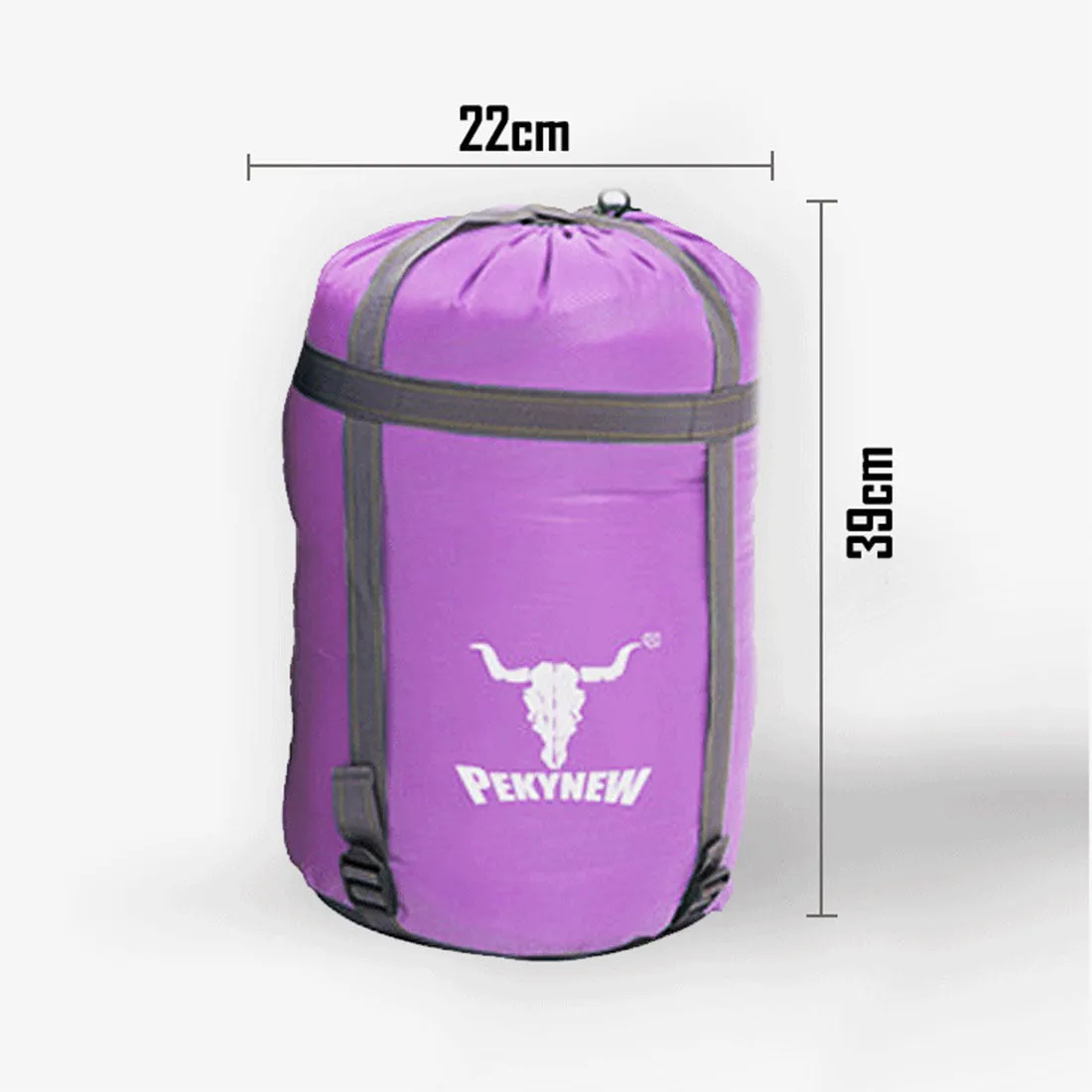 Double Camping Envelope Twin Sleeping Bag Thermal Tent Hiking Winter -10° C - purple