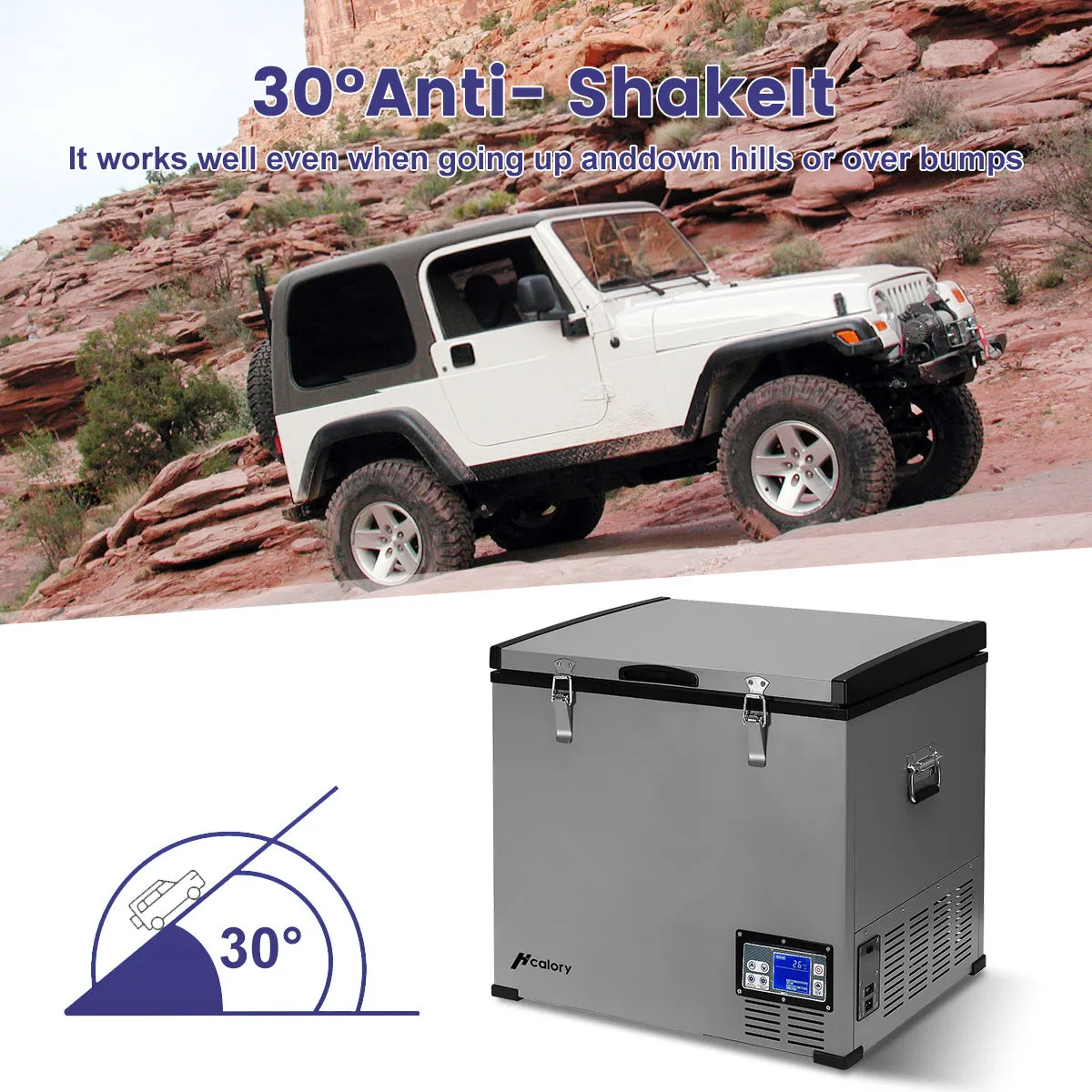 F46 Portable Refrigerator, 60L Fast Freezing Energy Saving