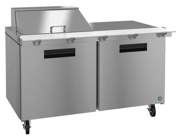 Hoshizaki SR60A-12M 60" 2 Door Mega Top Stainless Steel Refrigerated Sandwich Prep Table