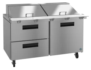 Hoshizaki SR60A-24MD2 60" 1 Door, 2 Drawer Mega Top Stainless Steel Refrigerated Sandwich Prep Table