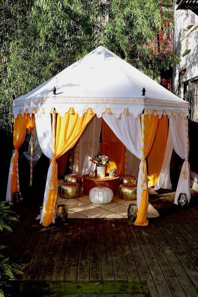 Indian Tent- Saffron Interior