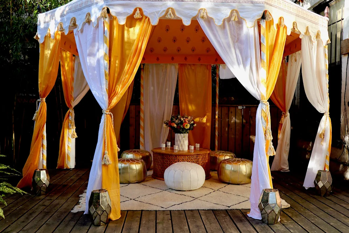 Indian Tent- Saffron Interior