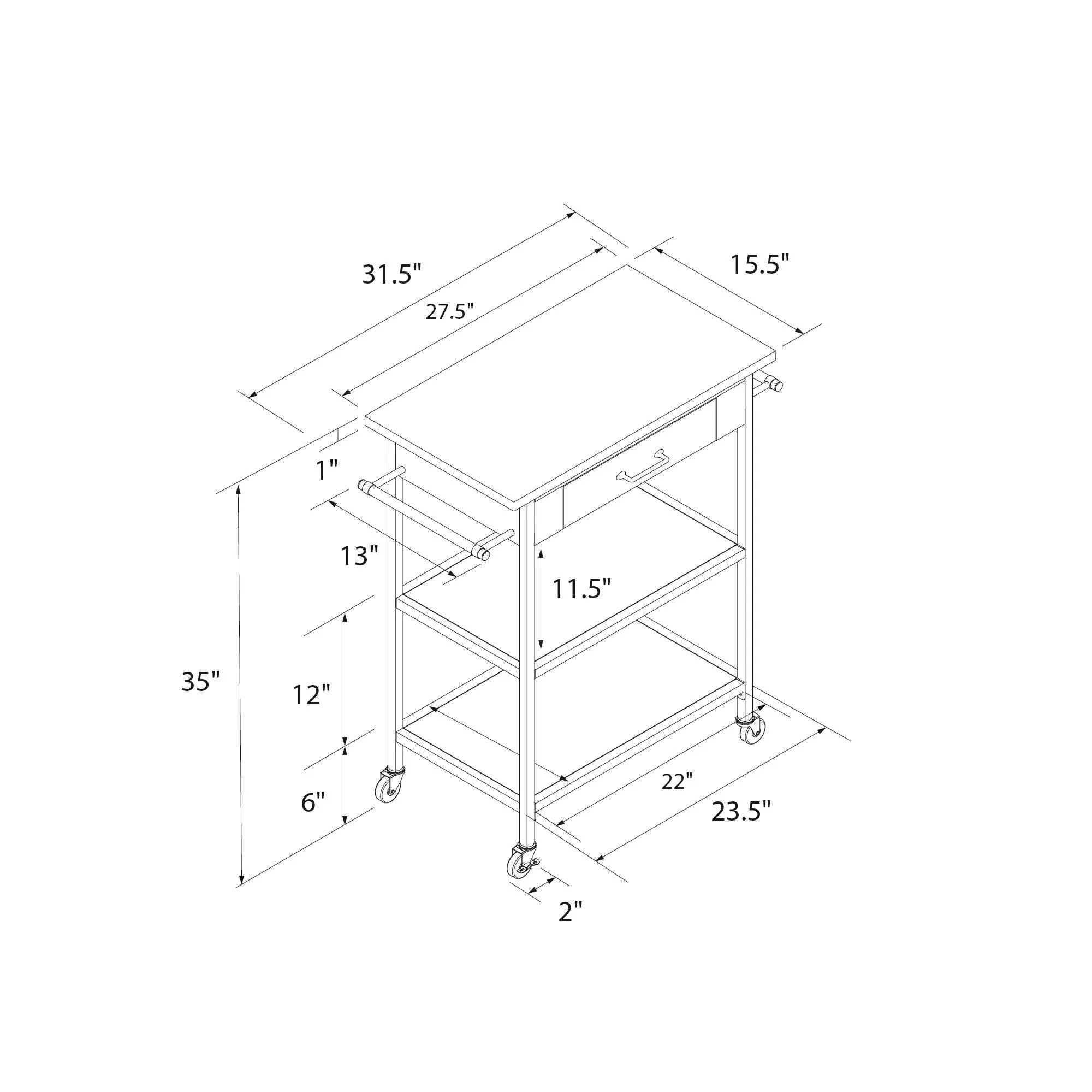 Kane Kitchen Cart