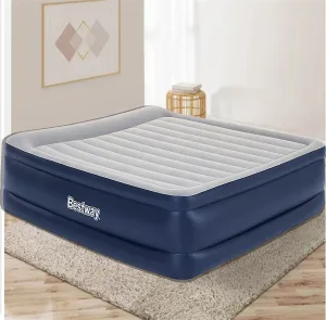 King Air Bed Inflatable Mattress Sleeping Mat Battery Built-in Pump