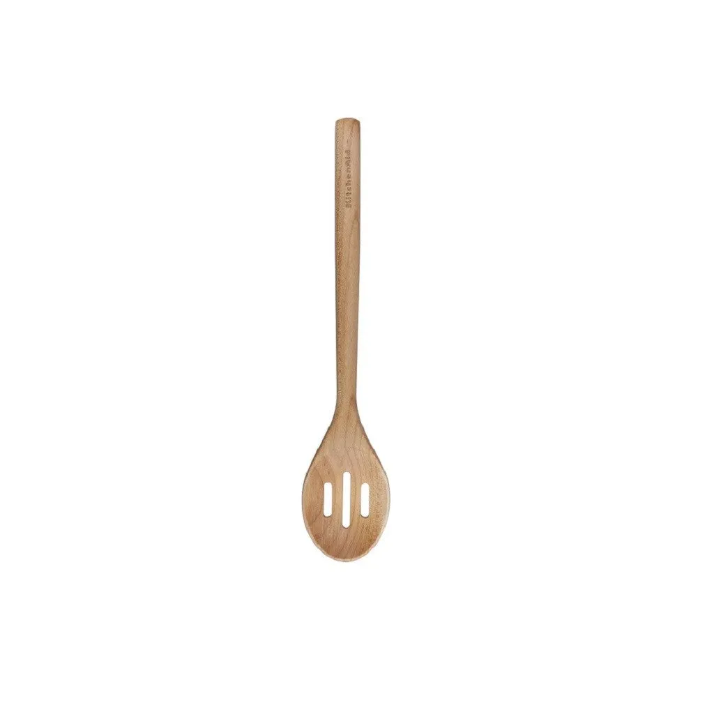 KitchenAid Maple Wood Slotted Spoon