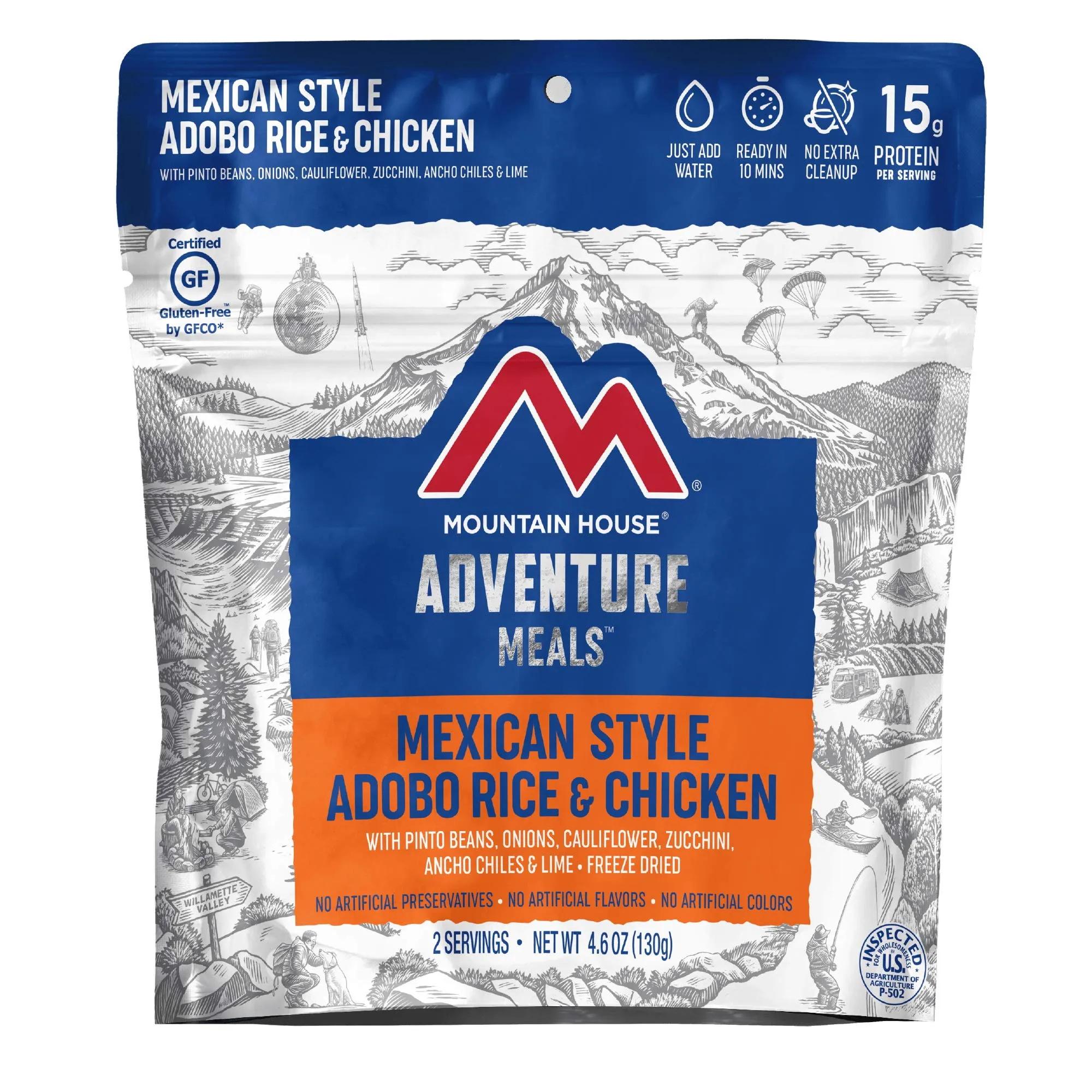 Mountain House - Mexican Style Adobo Rice and Chicken Pouch - 6 Pack