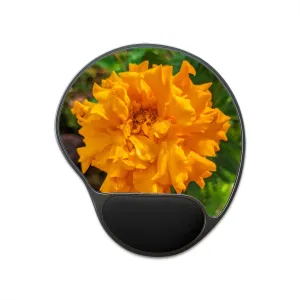 Orange Flower Mouse Pad With Wrist Rest