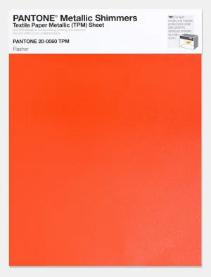 Pantone Metallic Shimmers Textile Paper Metallic Sheet 20-0060 Flasher