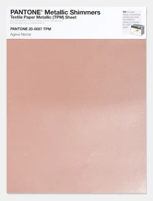 Pantone Metallic Shimmers Textile Paper Metallic Sheet 20-0097 Agave Nectar