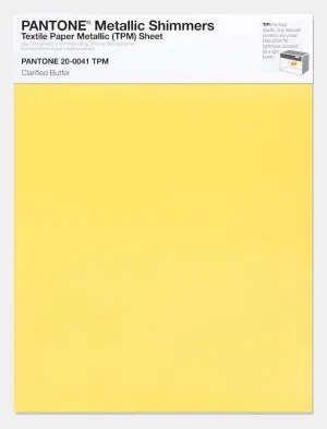 Pantone Metallic Shimmers Textile Paper Metallic (TPM) Sheet 20-0041 Clarified Butter