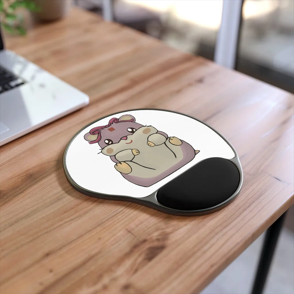 Purple Hamster Mouse Pad With Wrist Rest