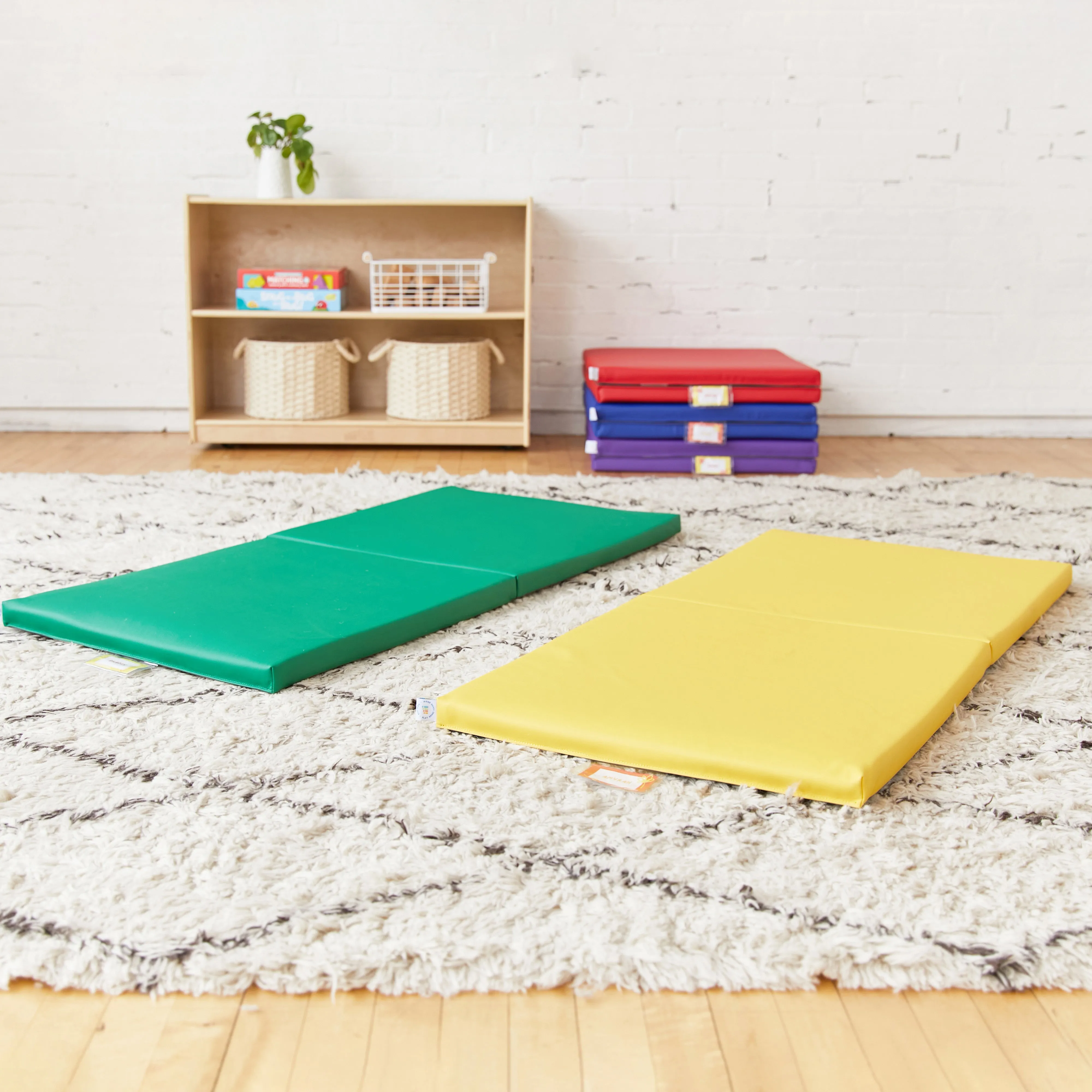 SoftZone Folding Rainbow Rest Mats, Classroom Furniture, 5-Piece