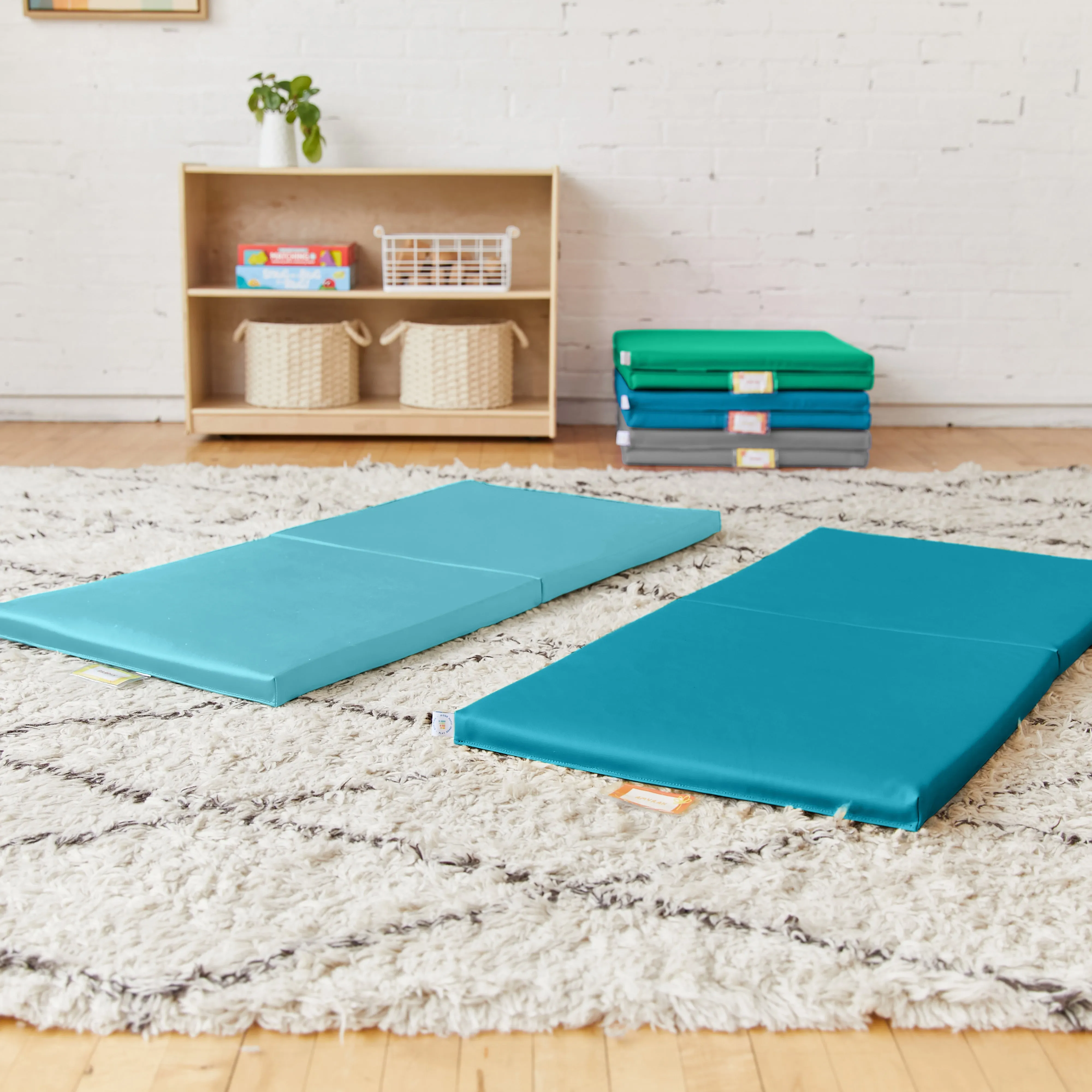 SoftZone Folding Rainbow Rest Mats, Classroom Furniture, 5-Piece